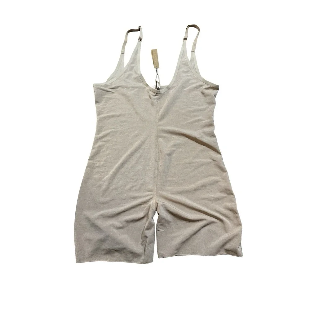 Skims Sheer Sculpt Open Bust Bodysuit- NEW - Clay - 2XL